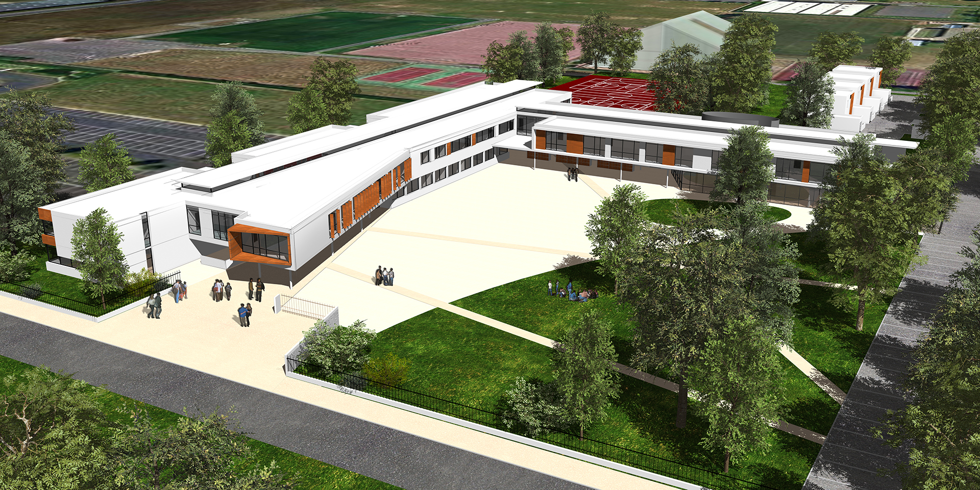 1_Vue aérienne du collège