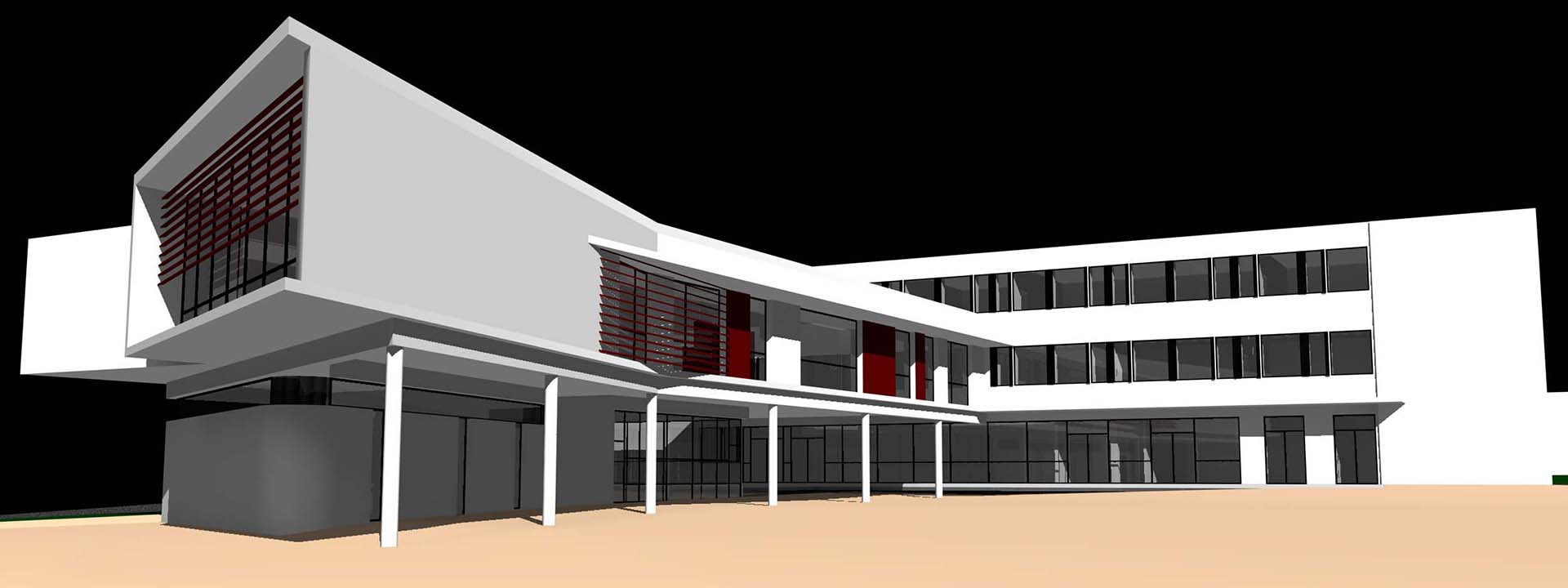 3-Vue du CDI depuis cour de récréation
