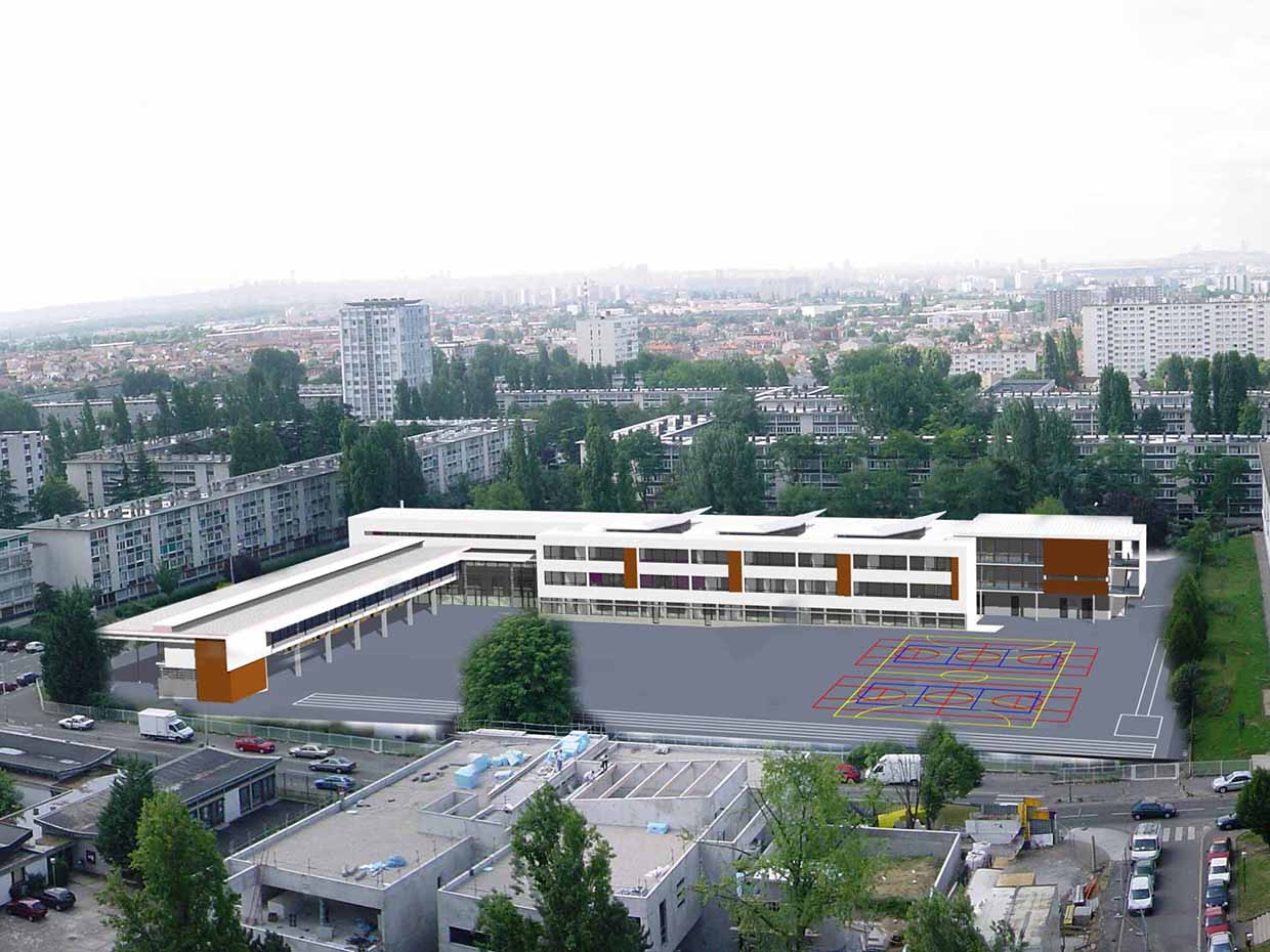 5-Vue aérienne du collège
